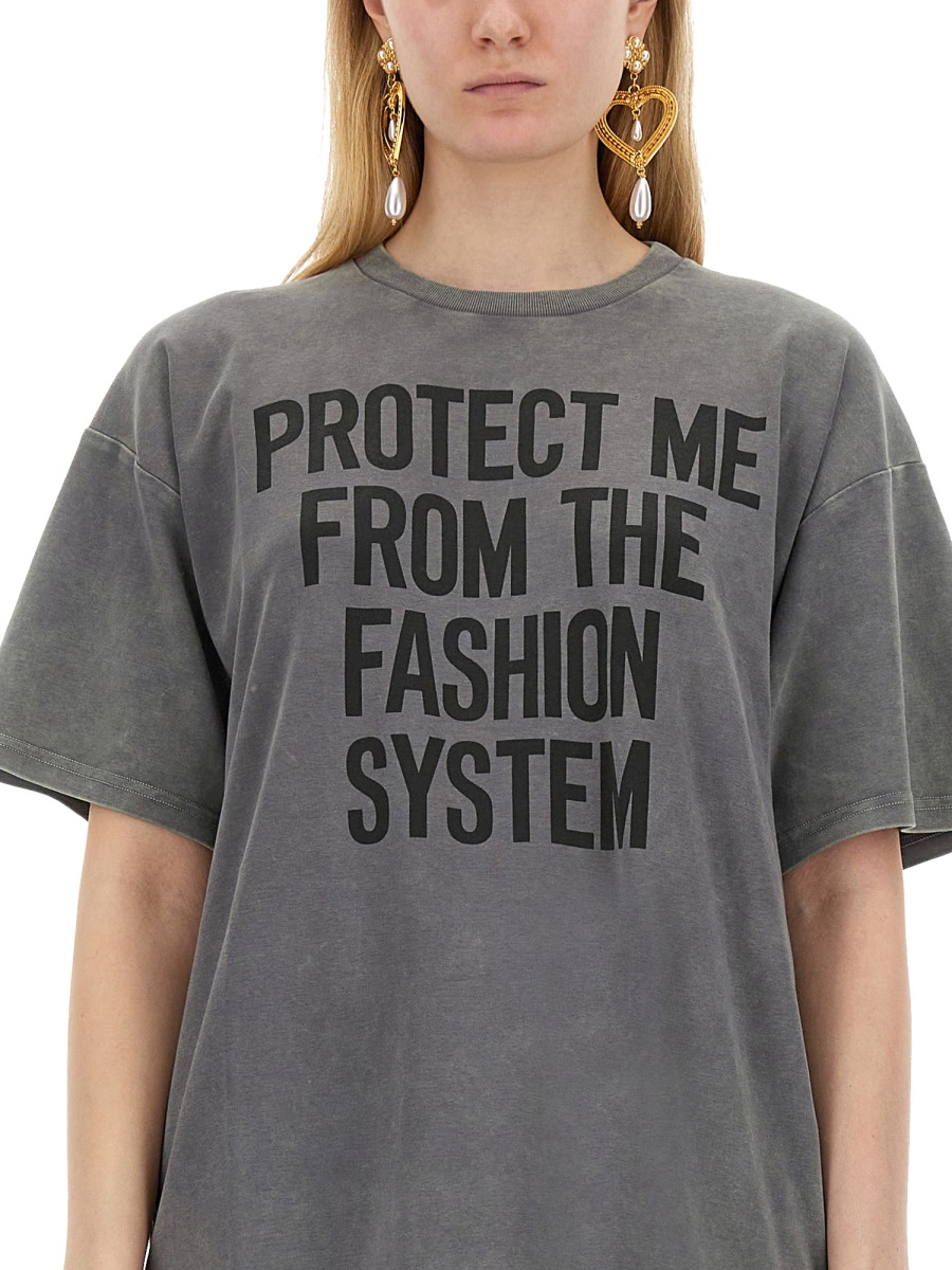 Moschino T-SHIRT WITH LOGO Grijs