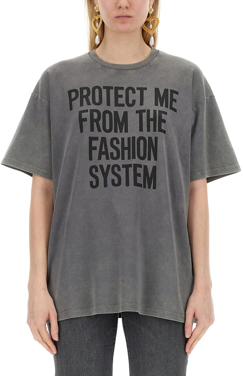 Moschino T-SHIRT WITH LOGO Grijs