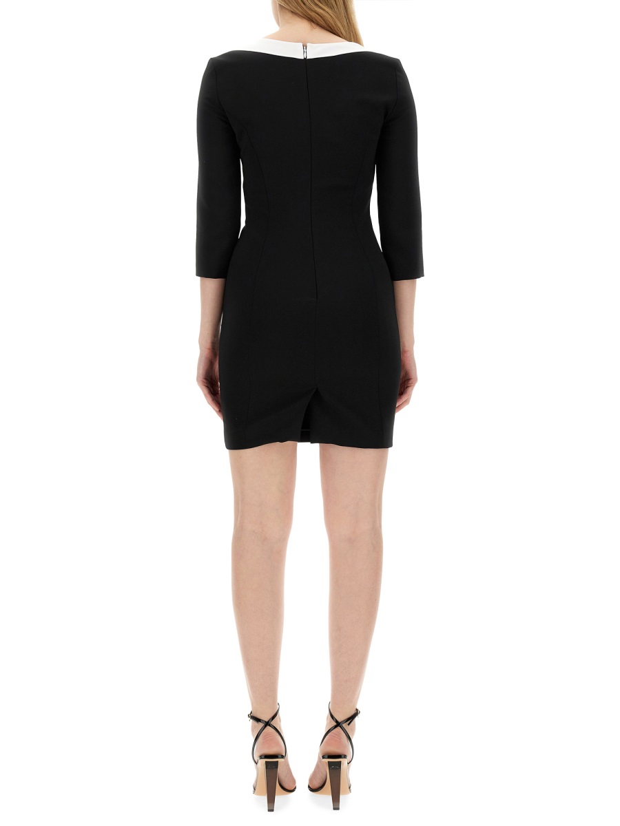 Moschino CREPE HOUSE SYMBOLS DRESS !? Zwart