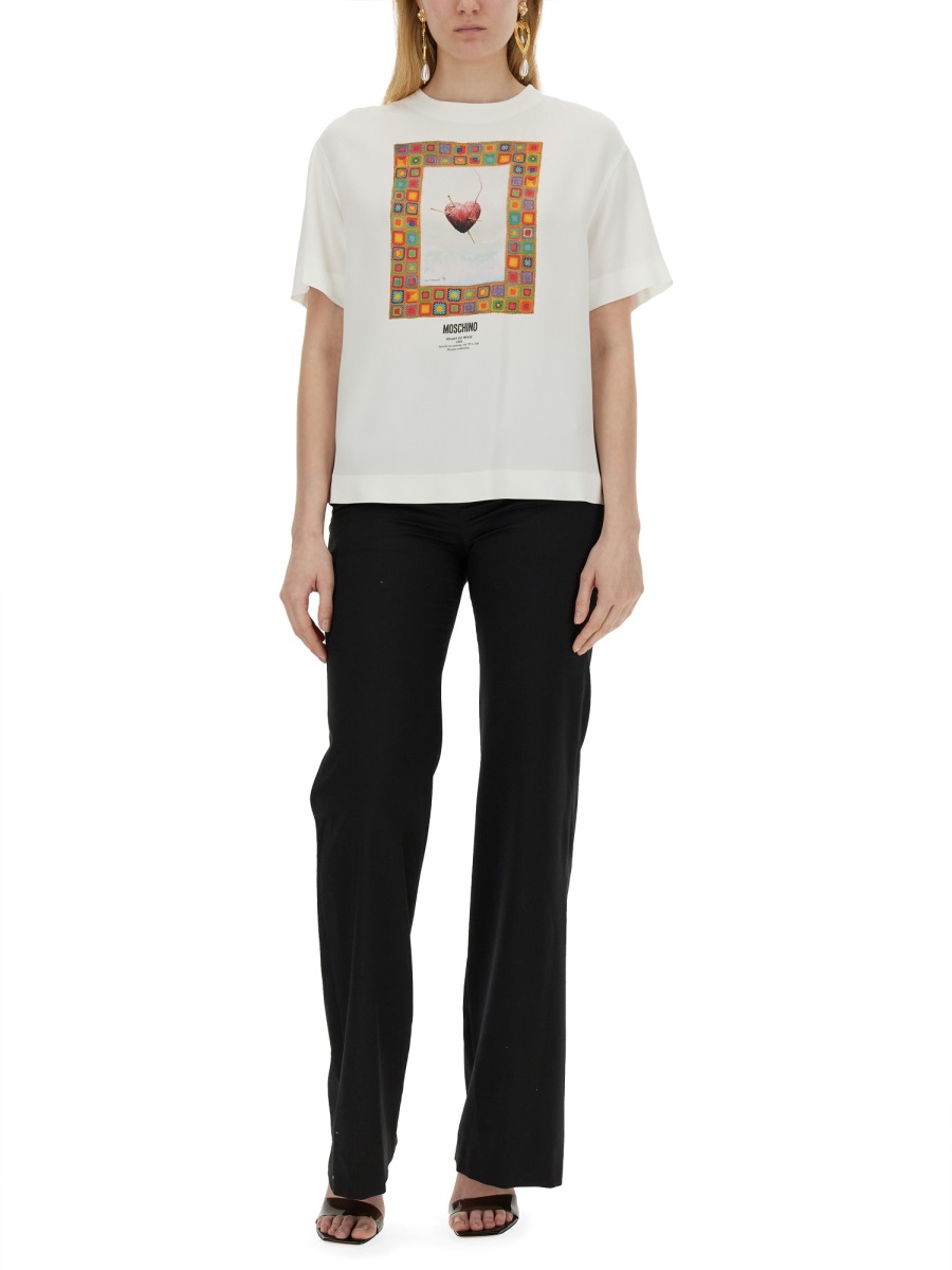 Moschino T-SHIRT "HEART" Wit