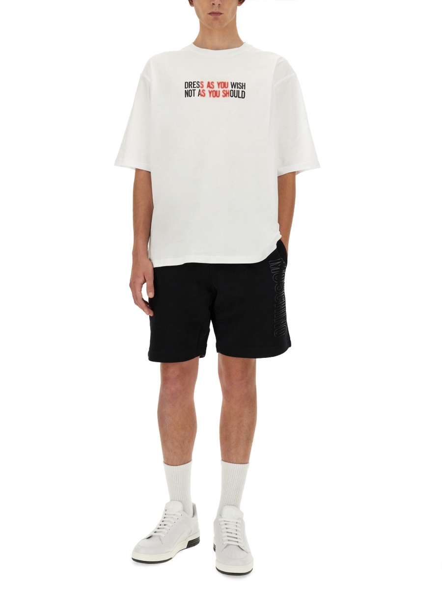 Moschino T-SHIRT WITH LOGO Wit