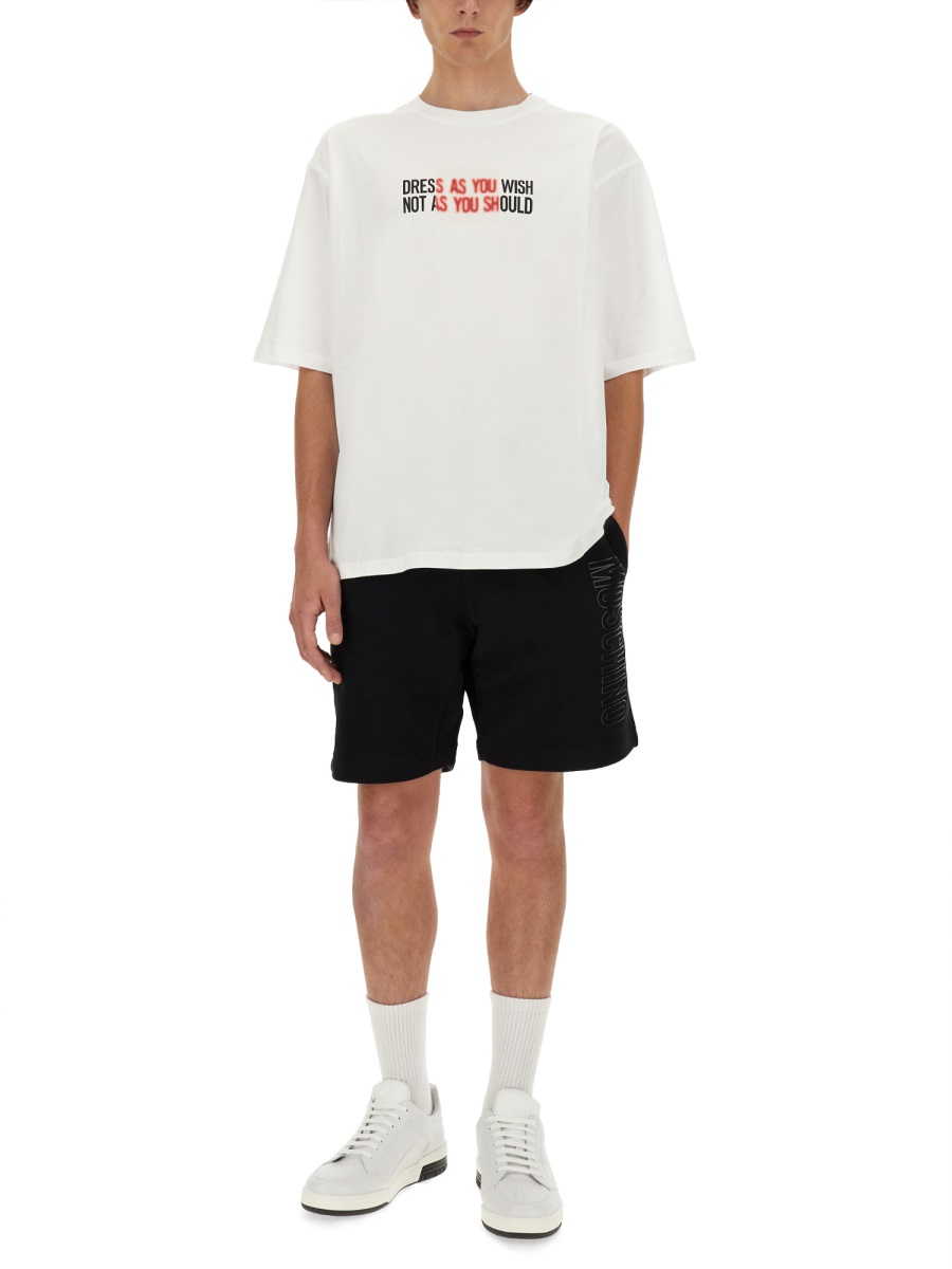 Moschino T-SHIRT WITH LOGO Wit