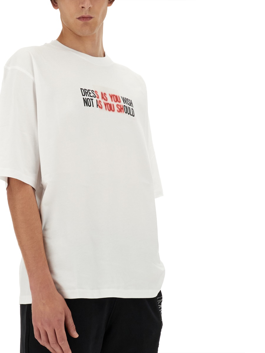 Moschino T-SHIRT WITH LOGO Wit