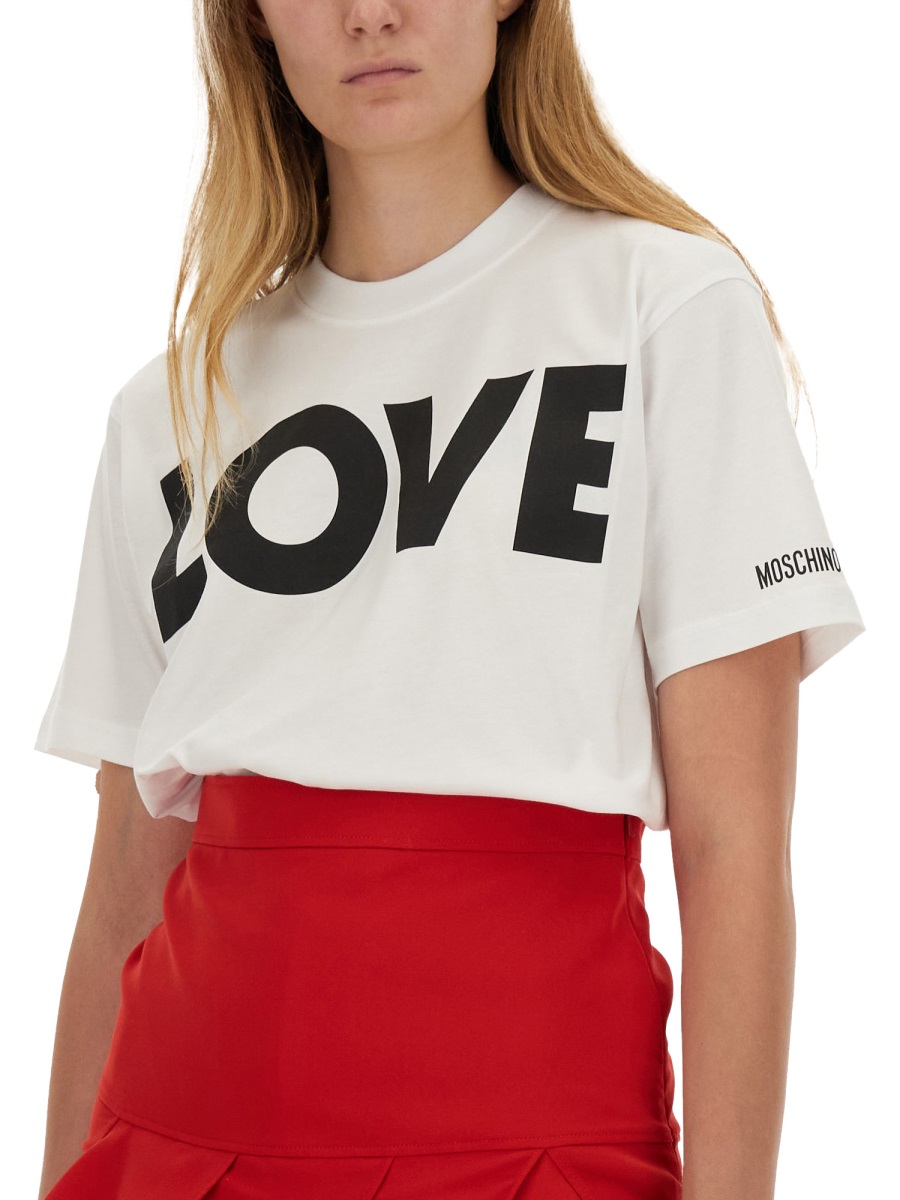 Moschino T-SHIRT WITH LOGO Wit
