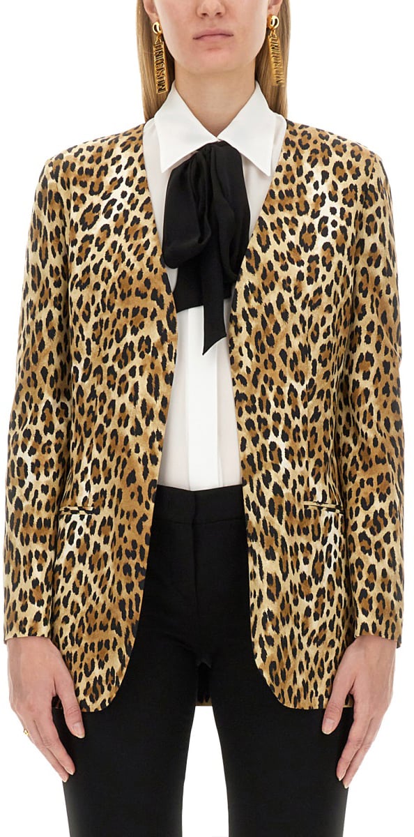 Moschino JACKET WITH ANIMAL PATTERN Dierenprint