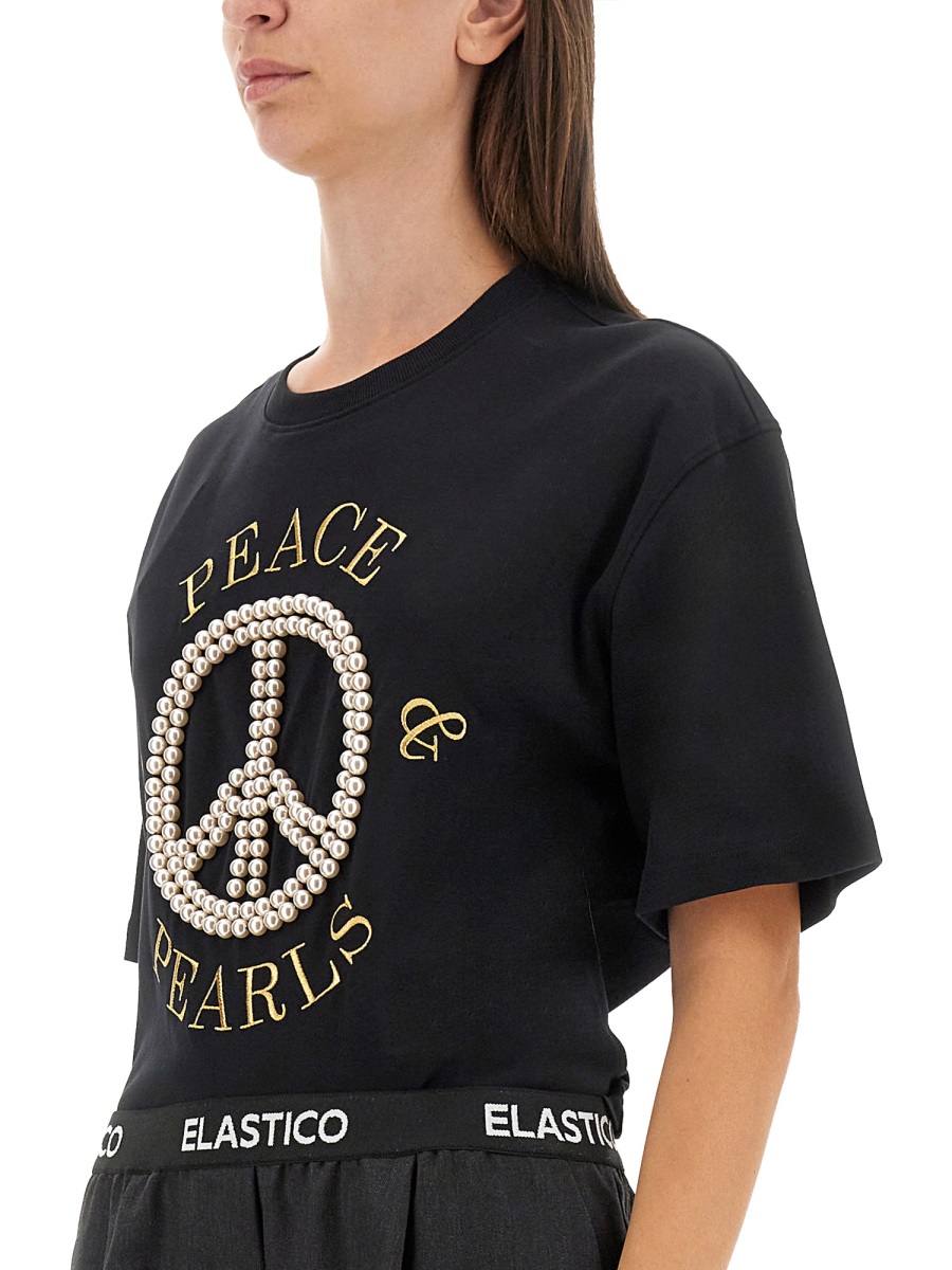 Moschino T-SHIRT WITH LOGO Zwart
