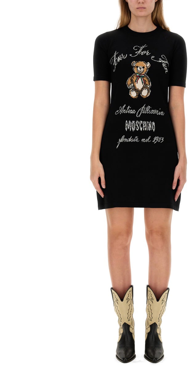 Moschino KNIT DRESS Zwart