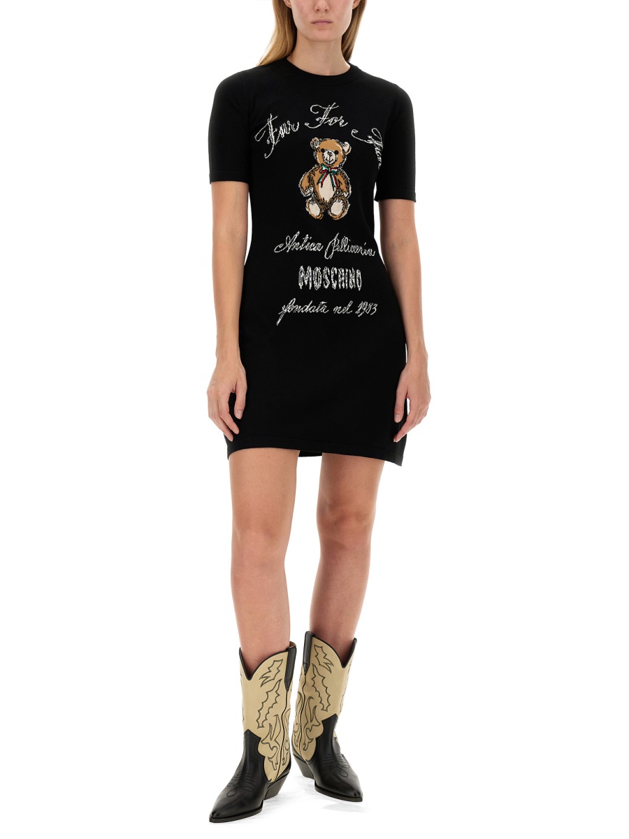 Moschino KNIT DRESS Zwart