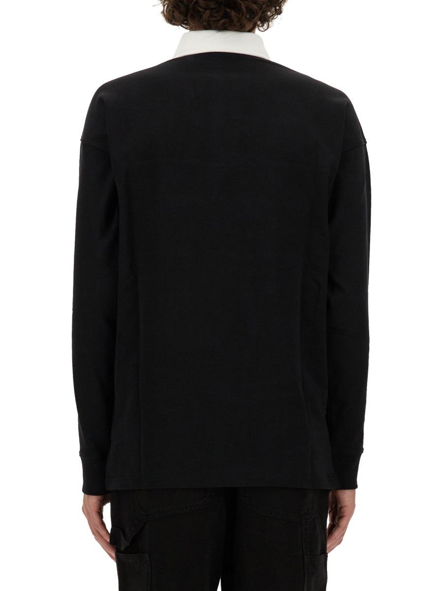 Moschino UPSIDEDOWN LOGO POLO SHIRT Zwart