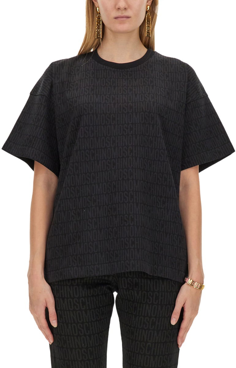 Moschino T-SHIRT WITH LOGO Zwart