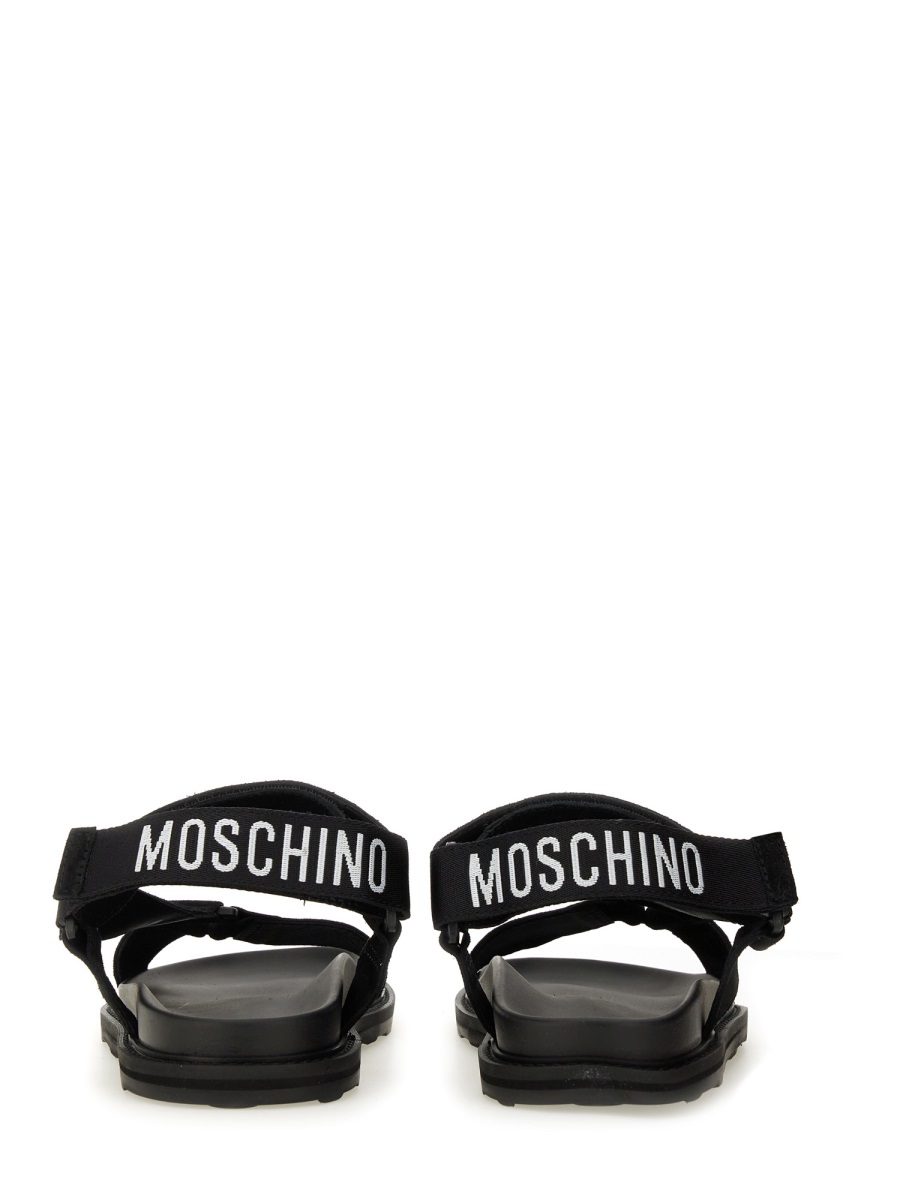 Moschino SANDAL WITH LOGO Zwart