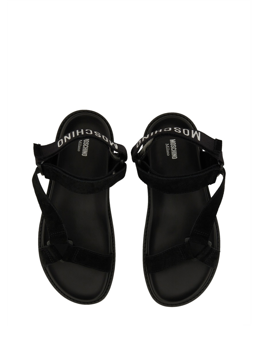 Moschino SANDAL WITH LOGO Zwart