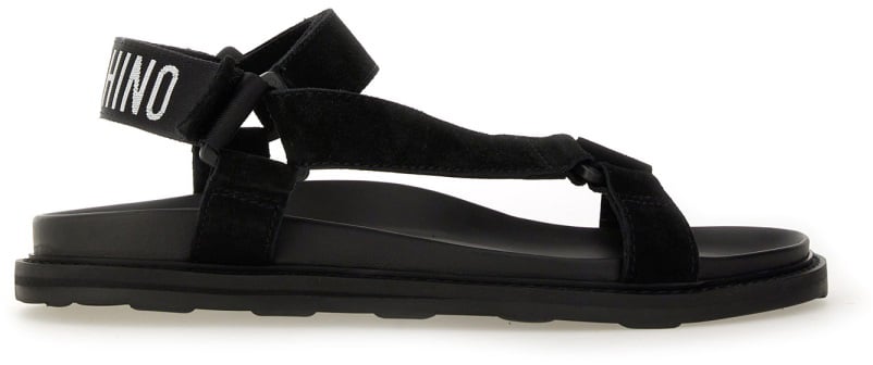 Moschino SANDAL WITH LOGO Zwart