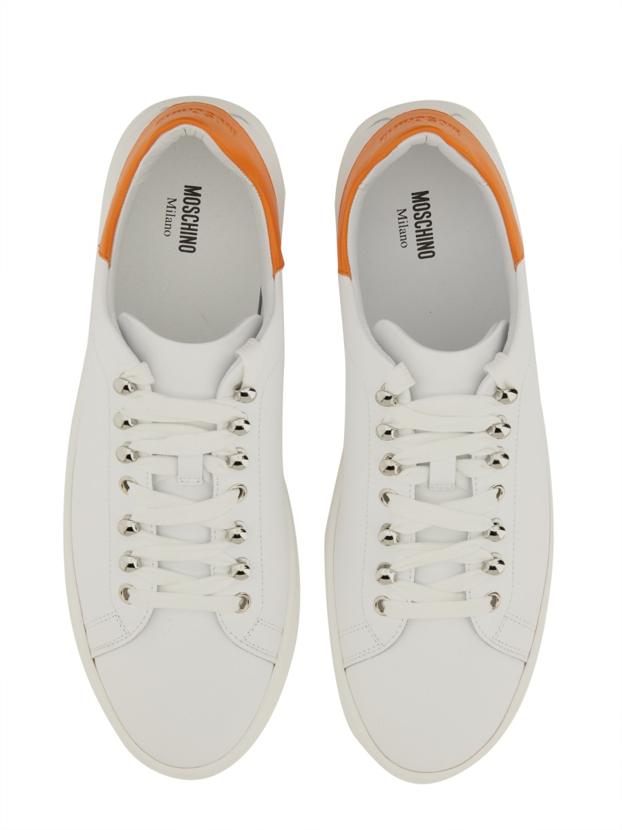 Moschino LEATHER SNEAKER Wit
