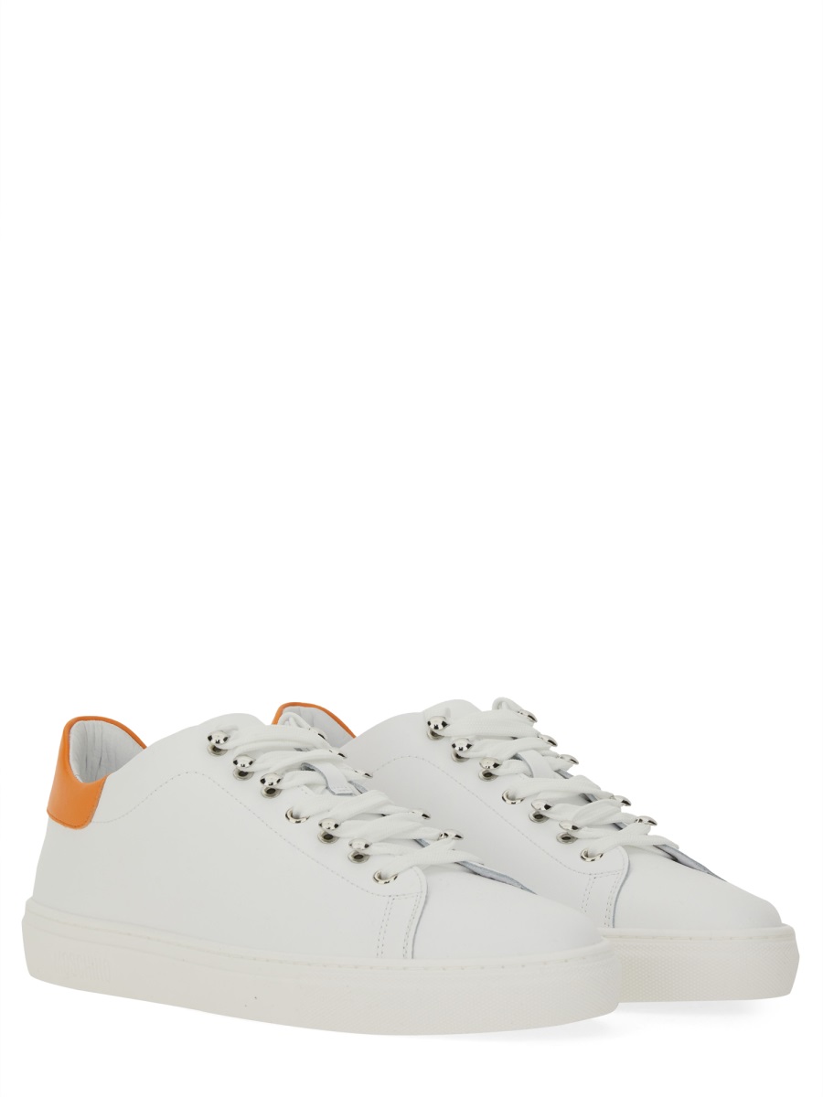 Moschino LEATHER SNEAKER Wit