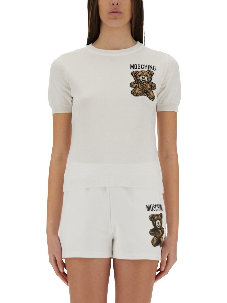 Moschino TEDDY BEAR SWEATER Wit