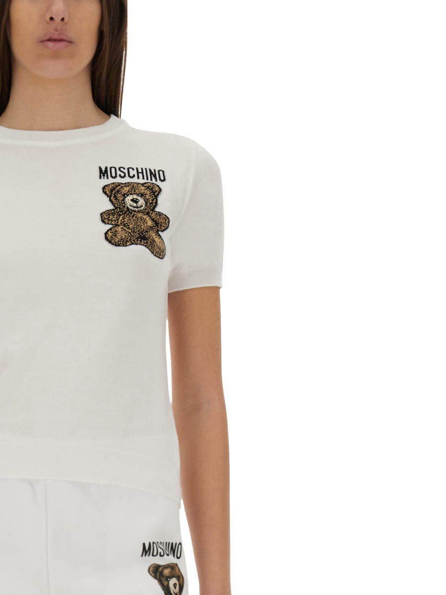 Moschino TEDDY BEAR SWEATER Wit
