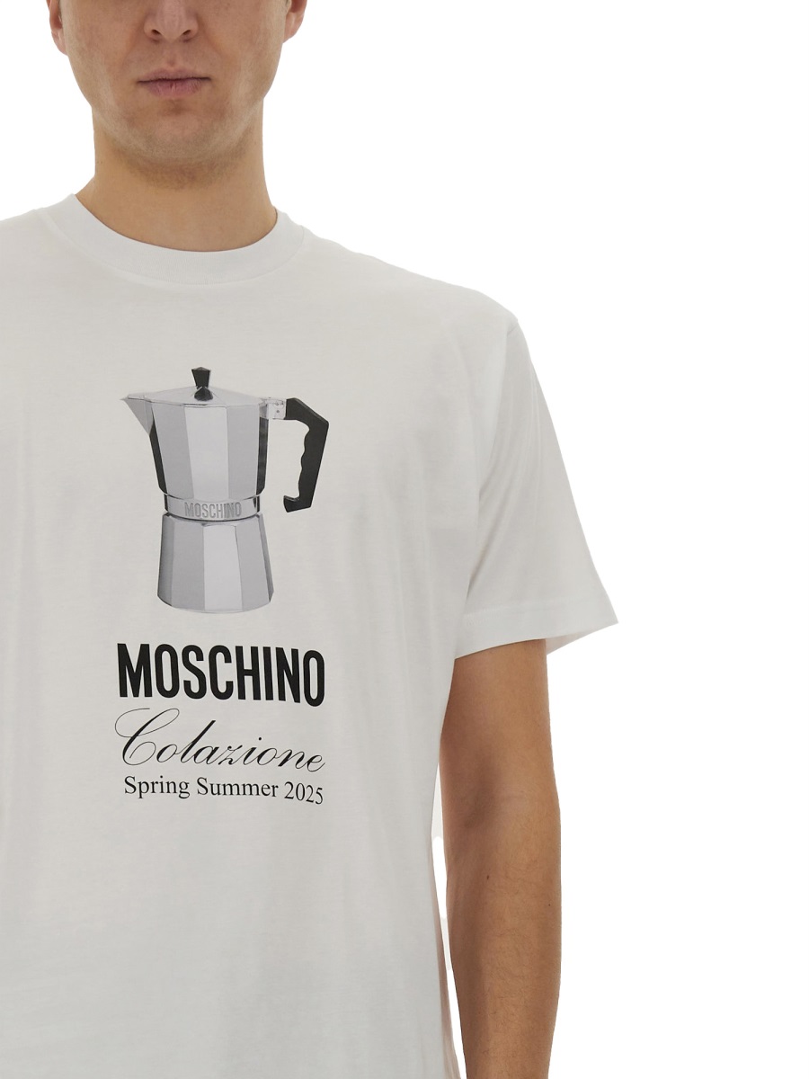 Moschino "BREAKFAST" T-SHIRT Wit