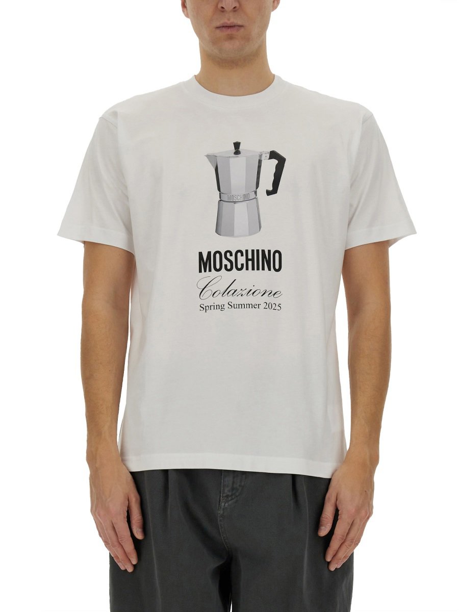 Moschino "BREAKFAST" T-SHIRT Wit