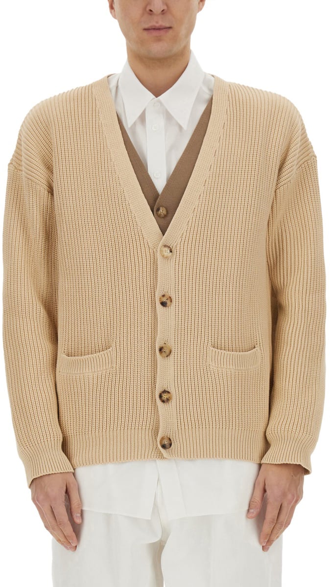 Moschino ORGANIC COTTON BLEND CARDIGAN Beige