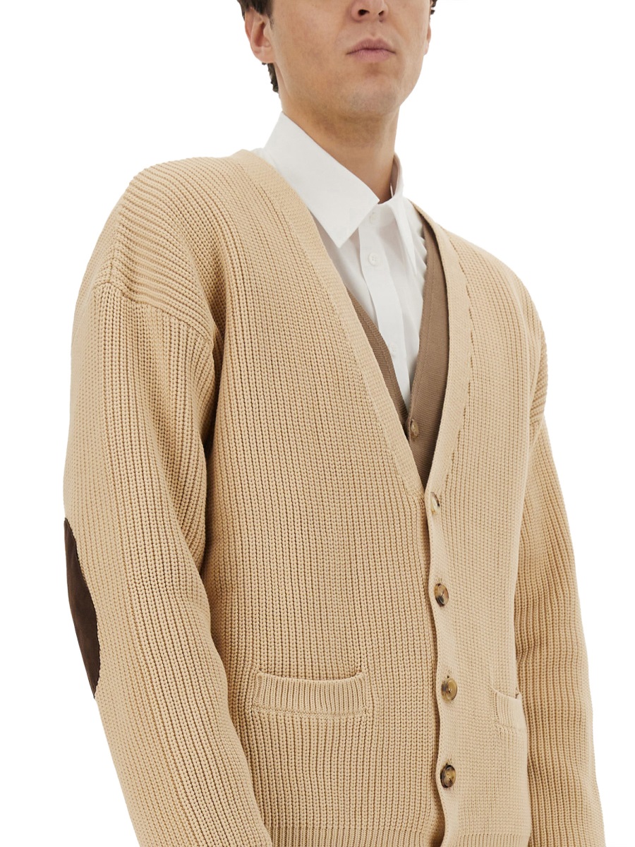 Moschino ORGANIC COTTON BLEND CARDIGAN Beige