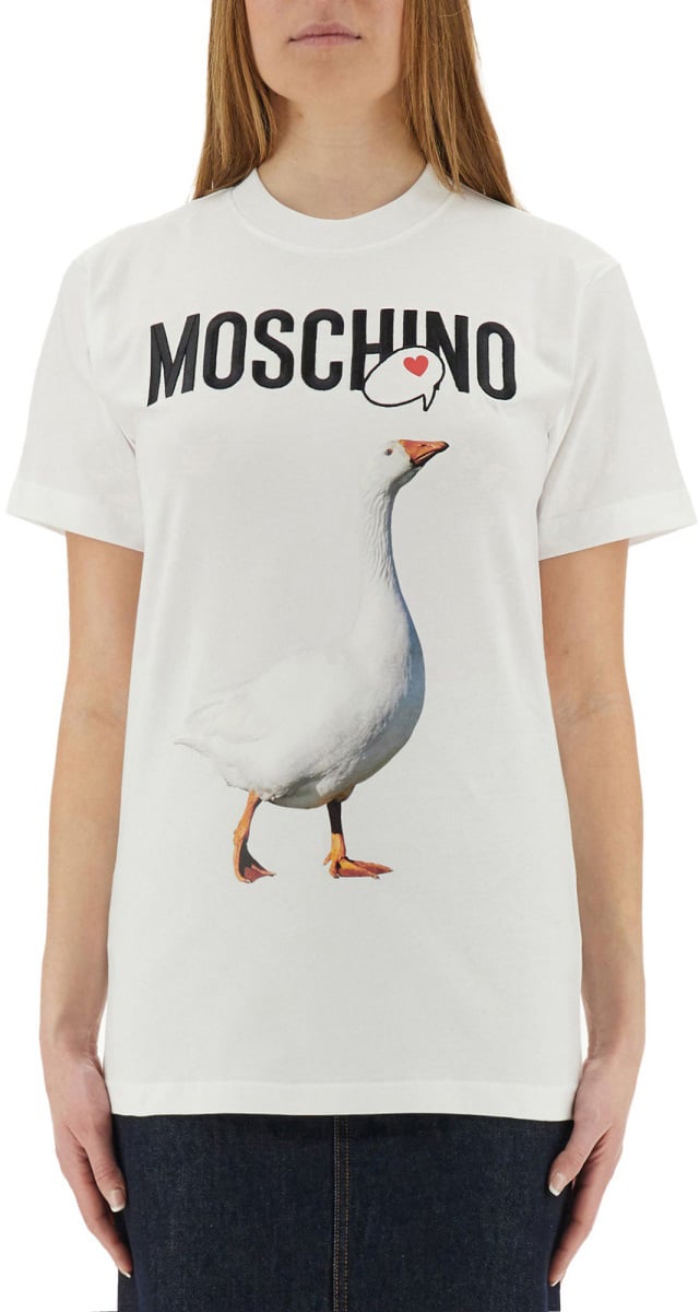 Moschino "GOOSE" T-SHIRT Wit