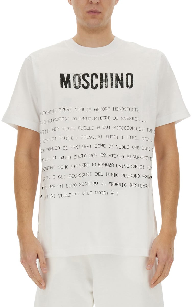 Moschino "MESSAGE PRINT" T-SHIRT Wit