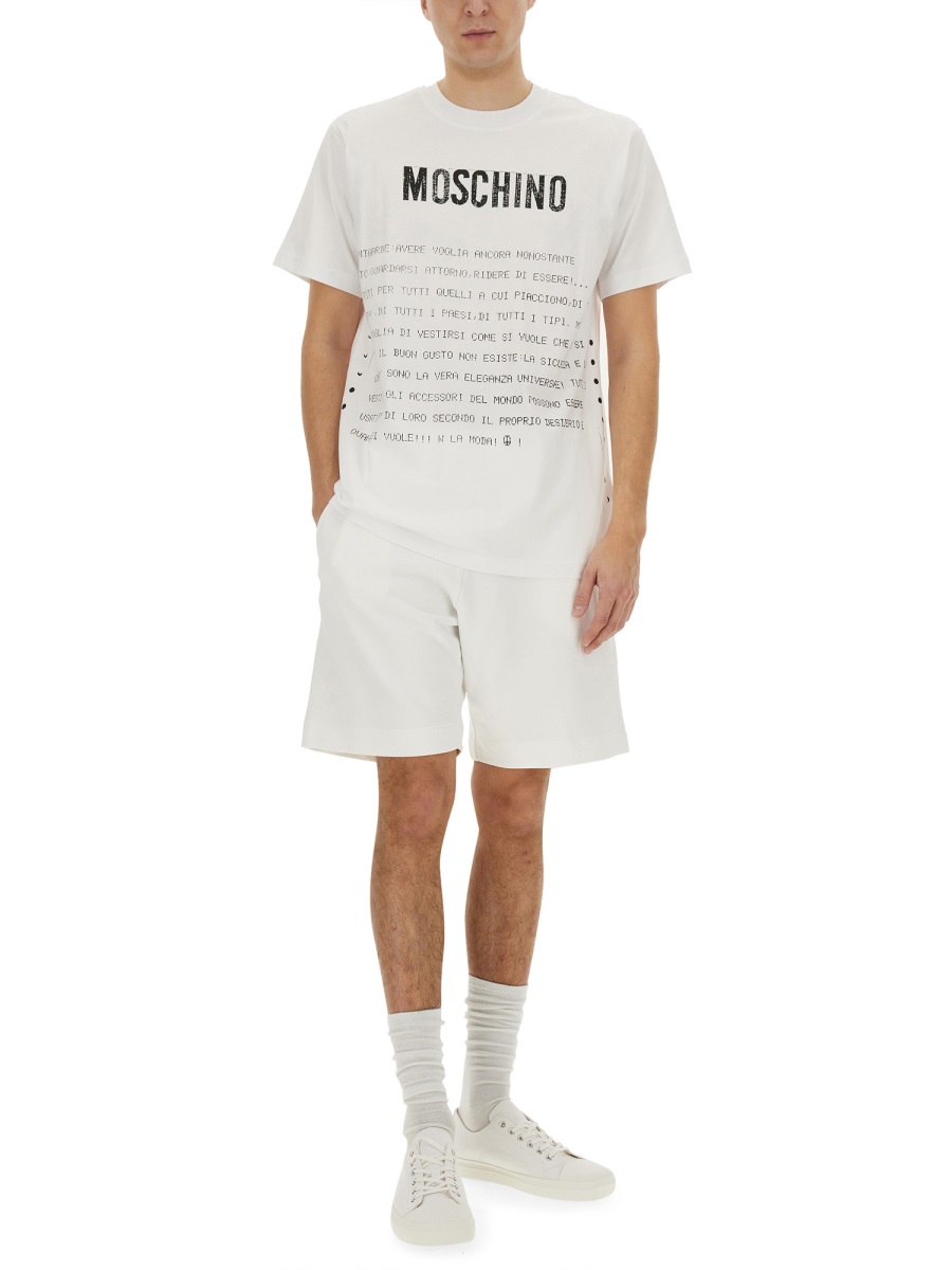 Moschino "MESSAGE PRINT" T-SHIRT Wit