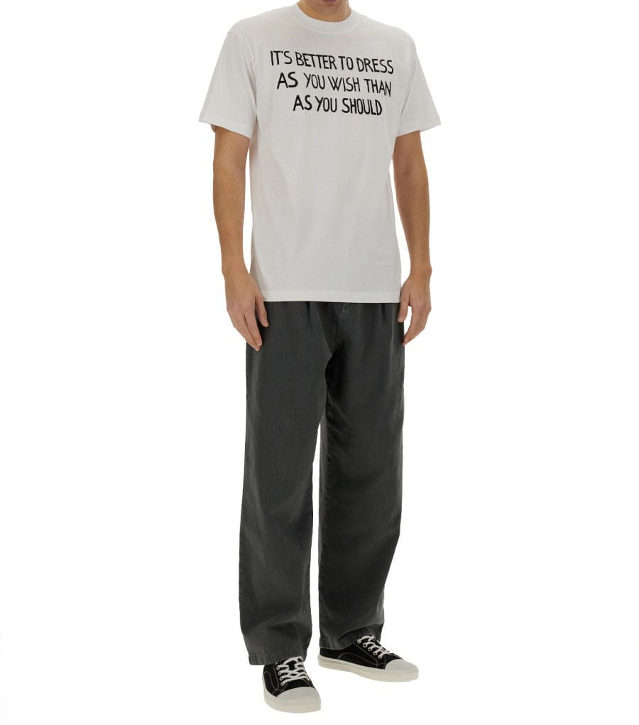 Moschino "MESSAGE PRINT" T-SHIRT Wit