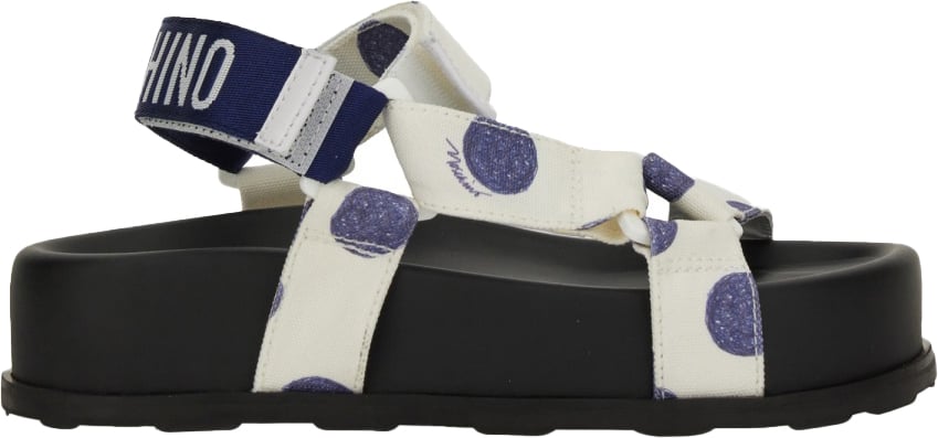 Moschino SANDAL WITH LOGO Wit