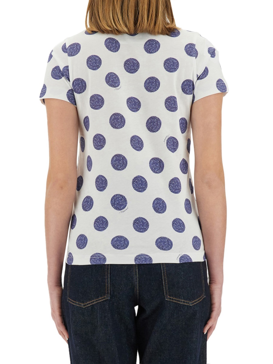 Moschino "BALLPOINT PEN POLKA DOTS" T-SHIRT Wit