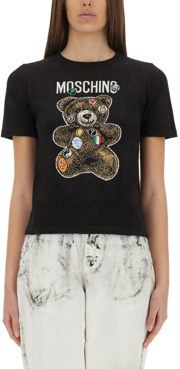 Moschino TEDDY BEAR SWEATER Zwart