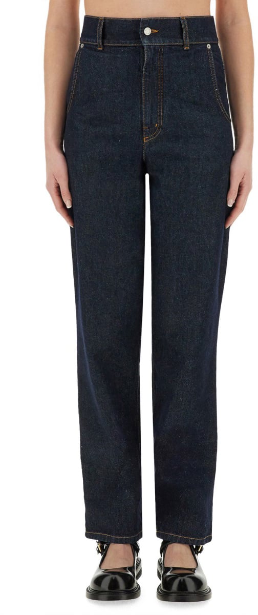 Moschino "LAUREL CROWN PATCH" DENIM PANTS Blauw