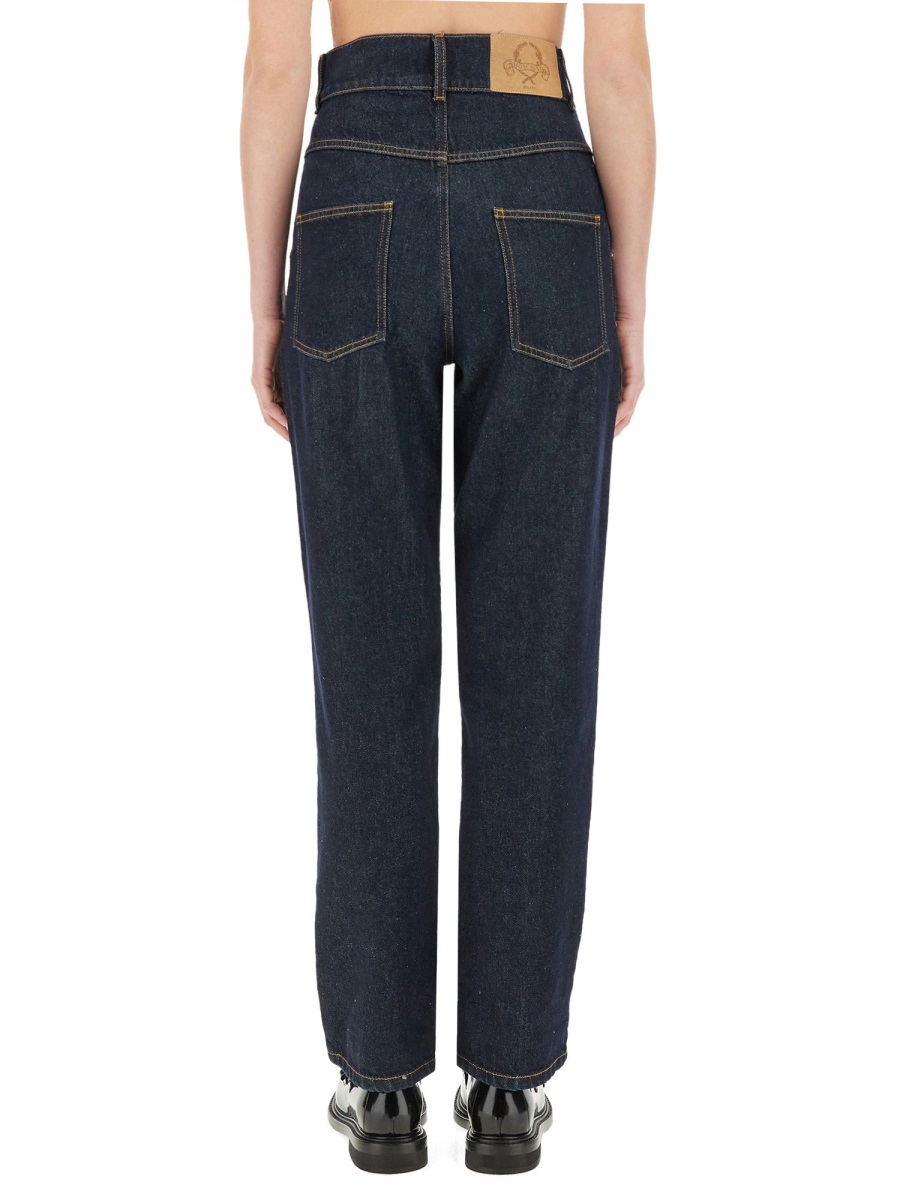 Moschino "LAUREL CROWN PATCH" DENIM PANTS Blauw