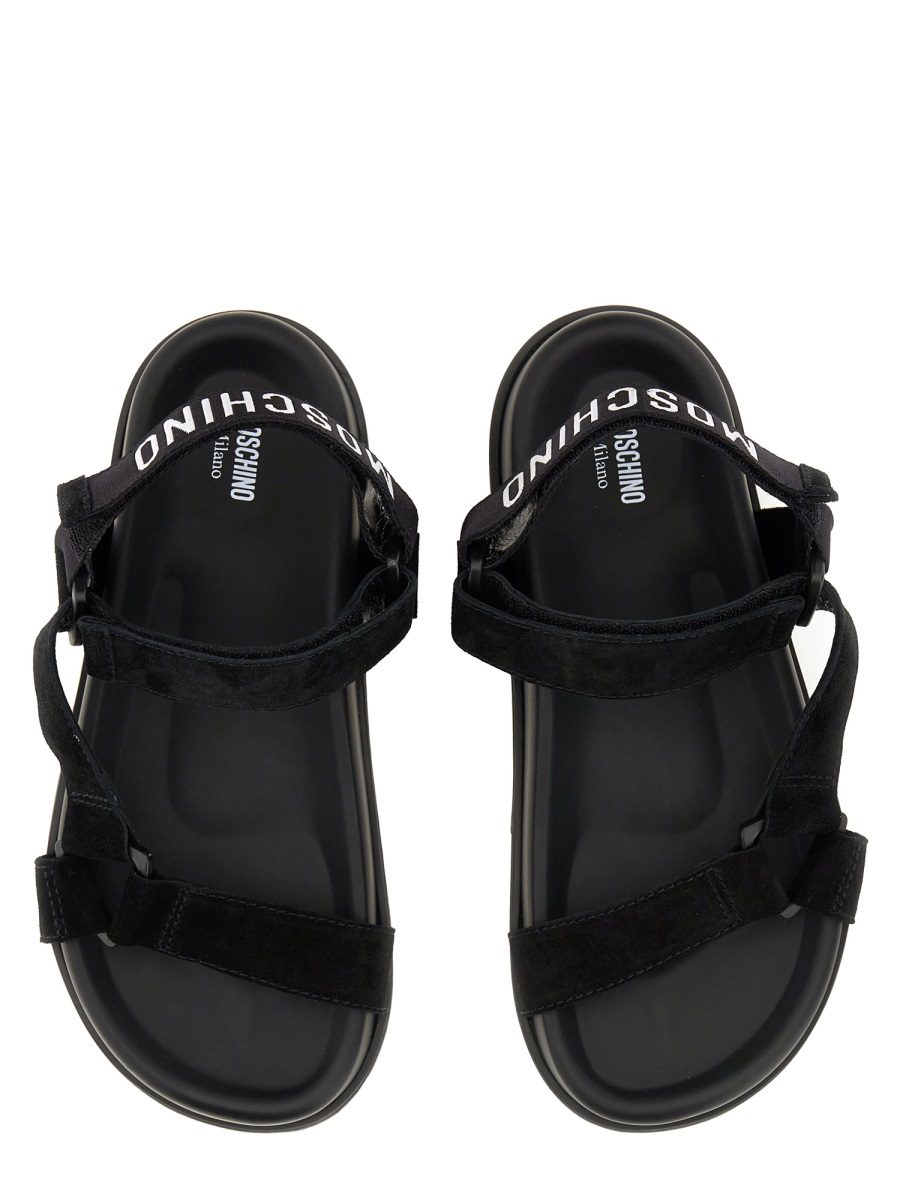 Moschino SANDAL WITH LOGO Zwart