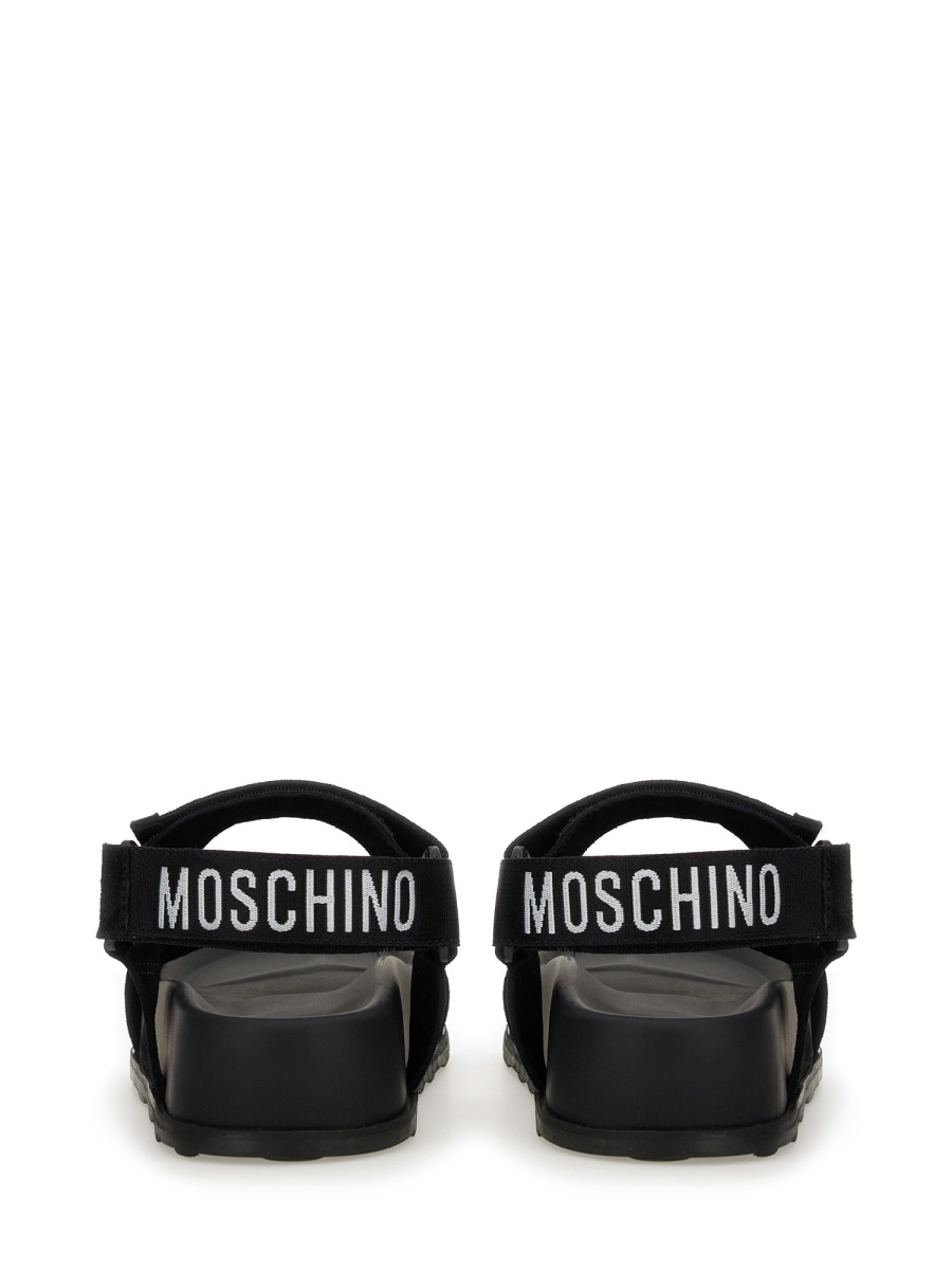 Moschino SANDAL WITH LOGO Zwart