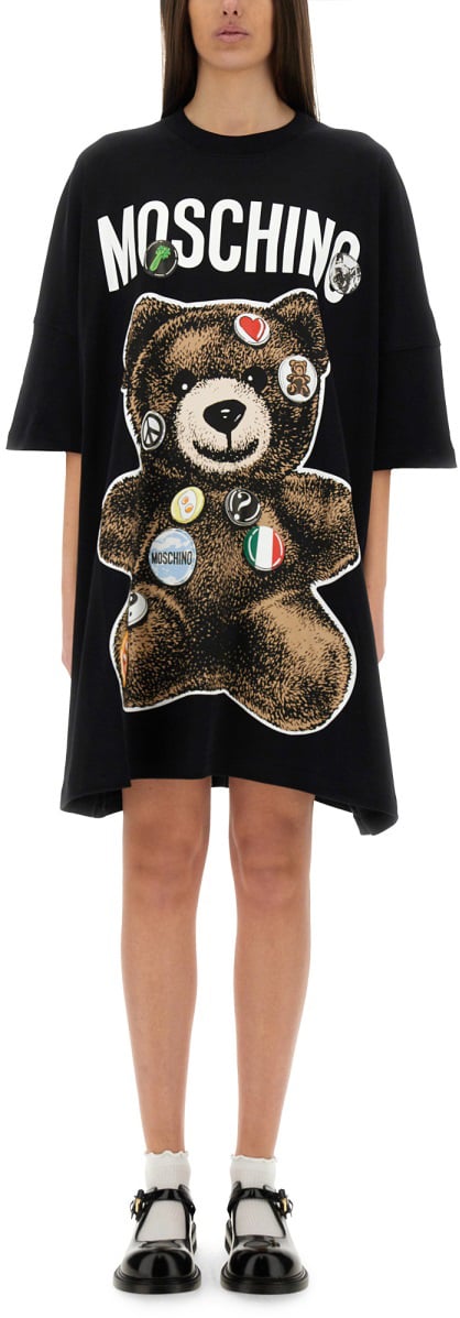 Moschino "TEDDY BEAR" SHORT DRESS Zwart