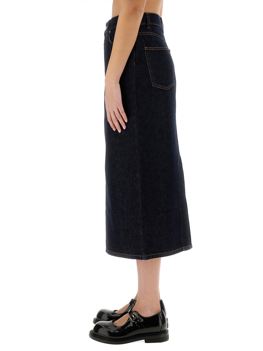 Moschino LONG DENIM SKIRT Blauw