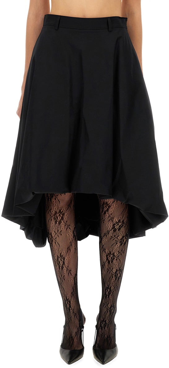 Moschino COTTON POPLIN SKIRT Zwart