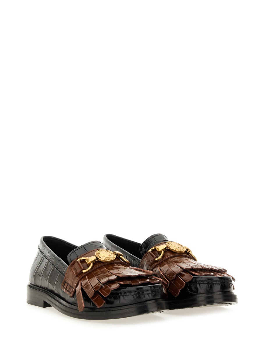 Moschino MOCCASIN WITH BANGS AND COIN Zwart