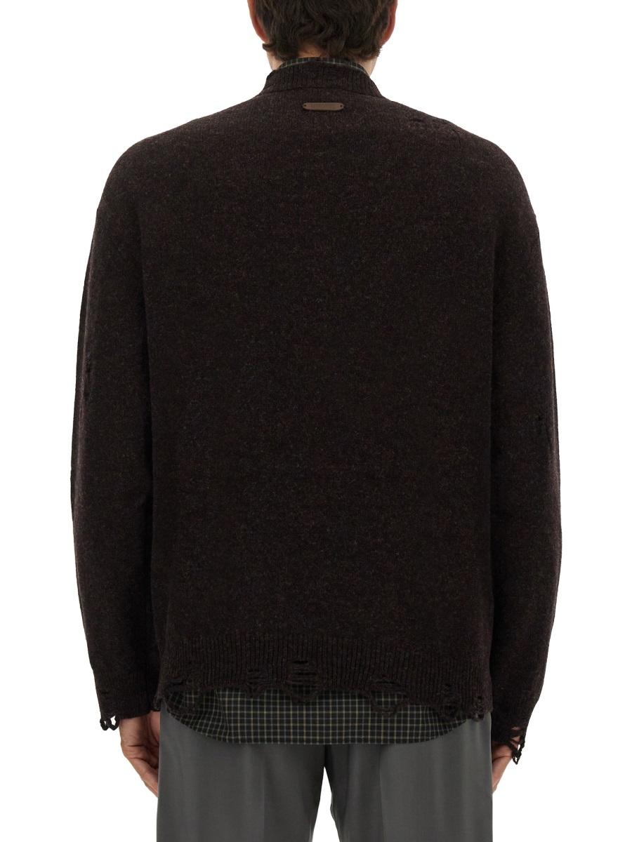 Moschino SHETLAND WOOL PULLOVER Bruin