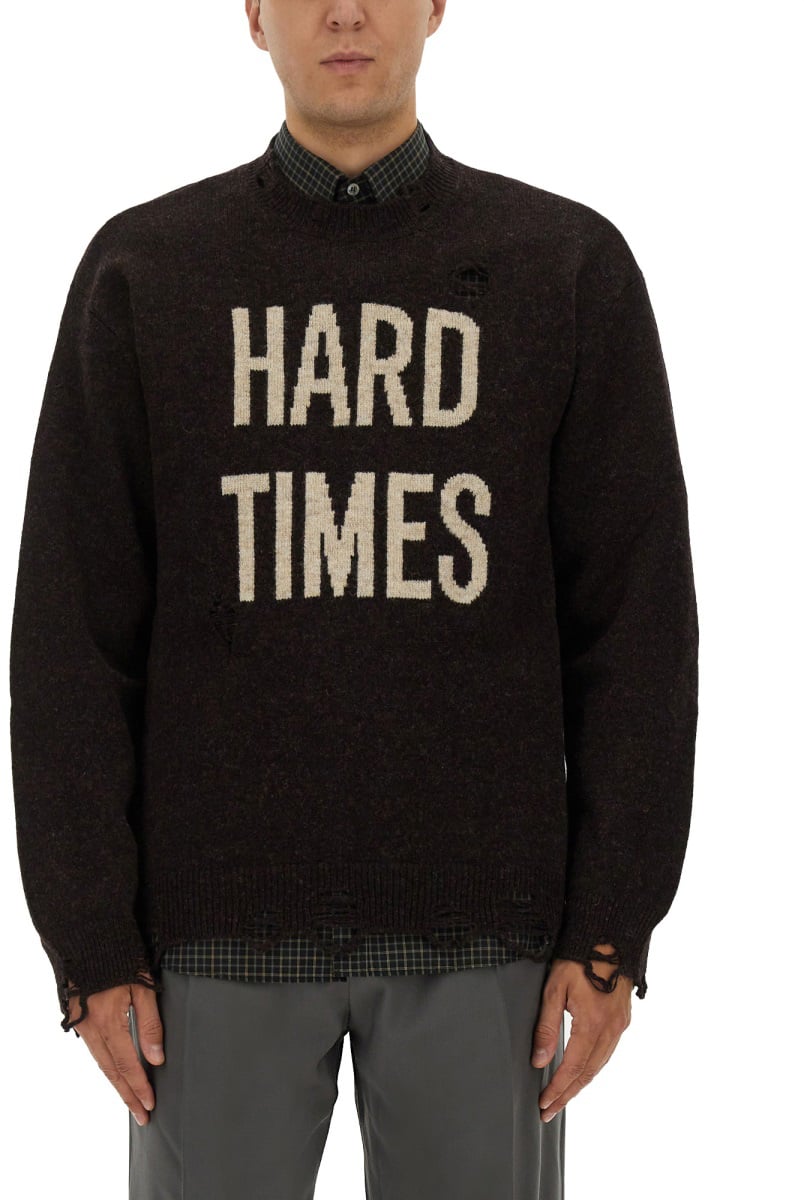 Moschino SHETLAND WOOL PULLOVER Bruin