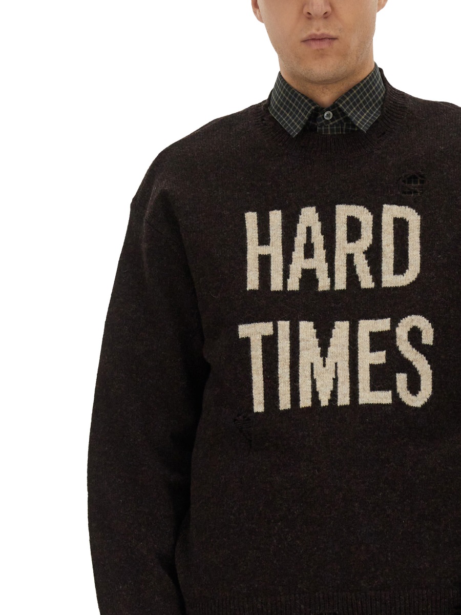 Moschino SHETLAND WOOL PULLOVER Bruin