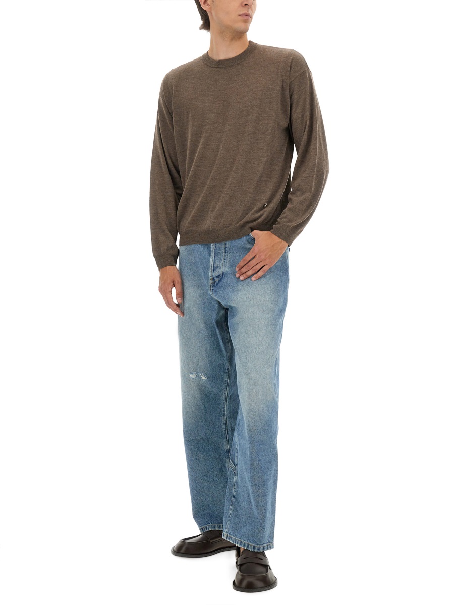 Moschino WOOL AND SILK PULLOVER Bruin