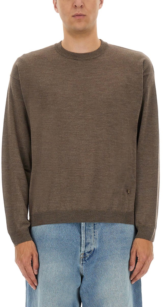Moschino WOOL AND SILK PULLOVER Bruin
