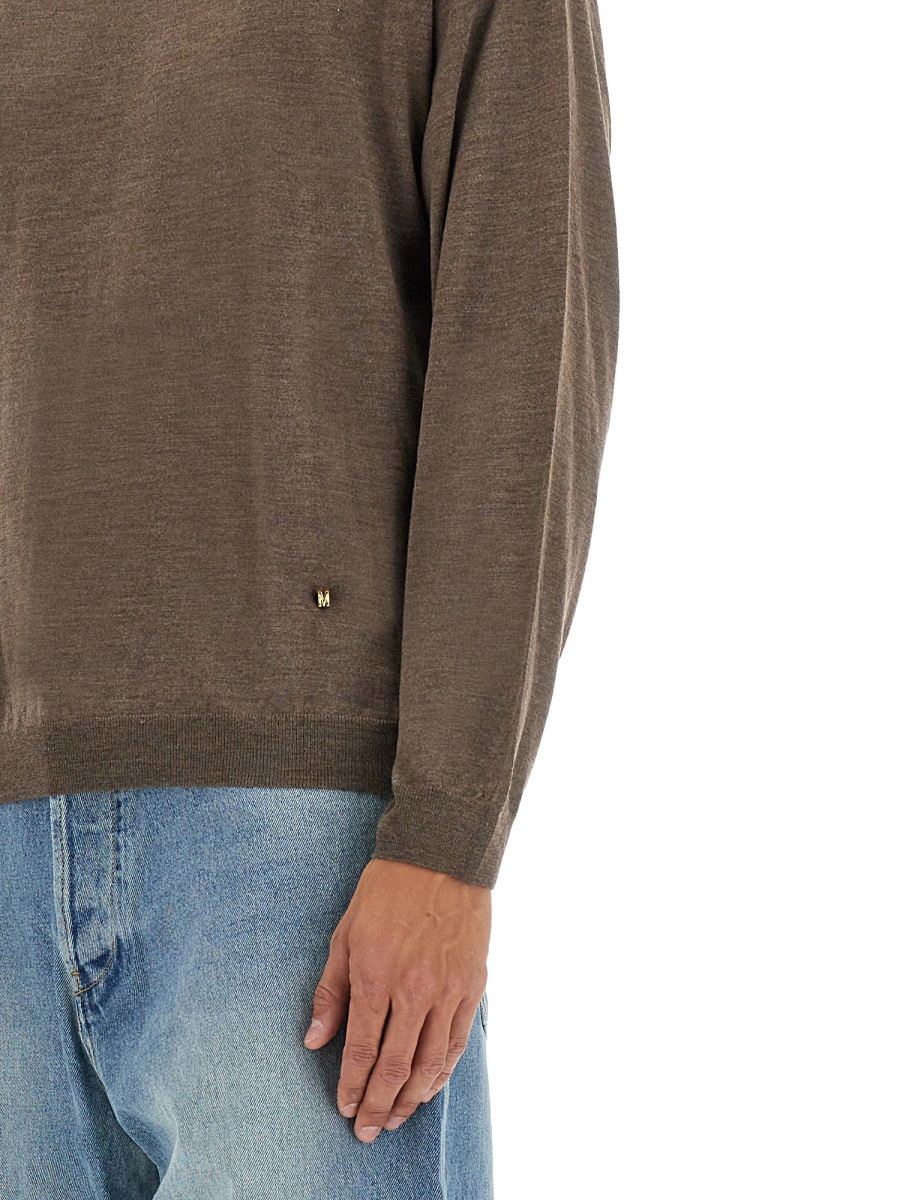Moschino WOOL AND SILK PULLOVER Bruin
