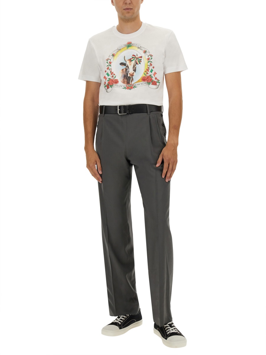 Moschino T-SHIRT WITH LOGO Wit