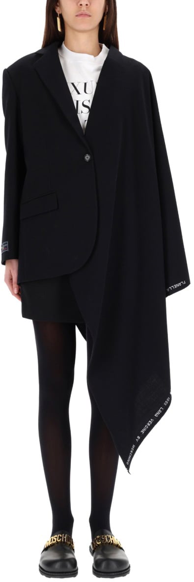 Moschino WOOL FLANNEL JACKET Zwart