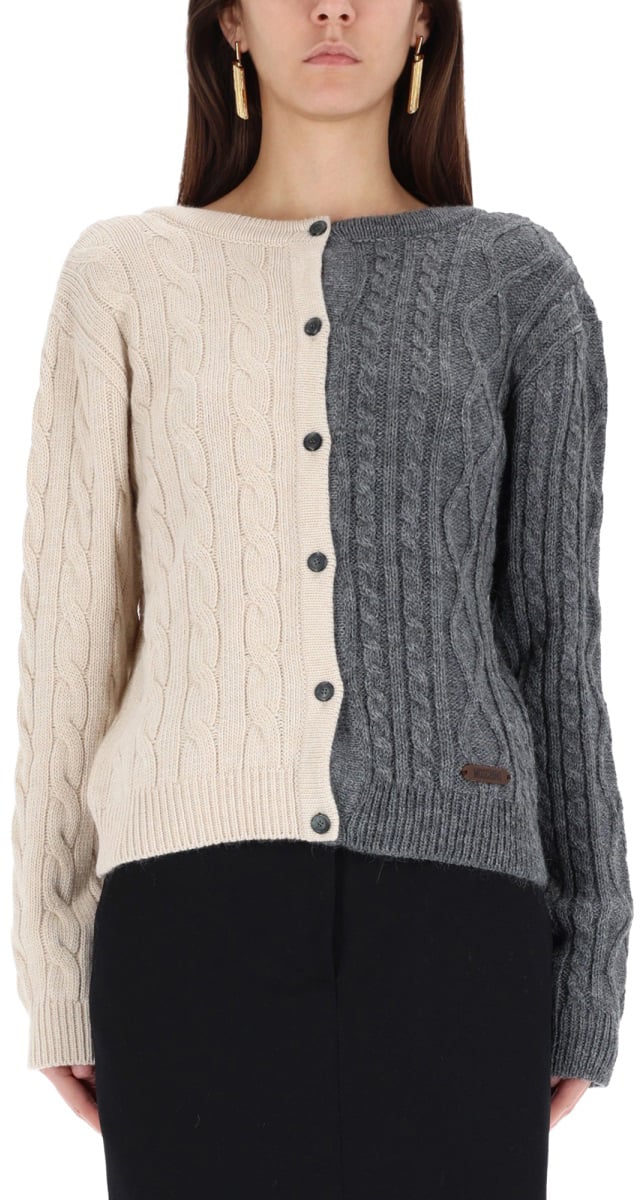 Moschino TWO-TONE CARDIGAN Grijs