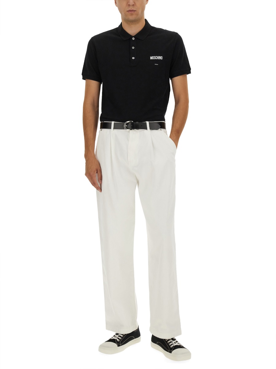 Moschino COTTON PIQUE POLO Zwart